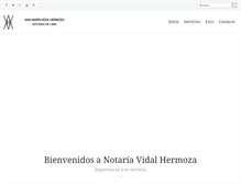 Tablet Screenshot of notariavidalhermoza.com